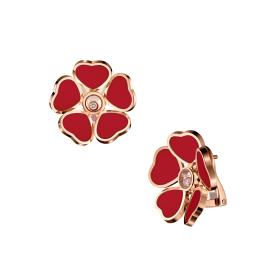 Roségold, Ohrringe, Chopard Happy Hearts Flowers Ohrringe 84A085-5811