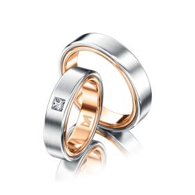 Ringe, Weißgold, Meister Trauringe Classics 112.9027.01/112.9027.00-WR