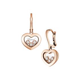 Roségold, Ohrringe, Chopard Happy Diamonds Ohrhänger 83A611-5301