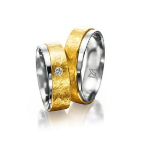 Ringe, Weißgold, Meister Trauringe Individuals 112.8828.01/112.8828.00-GW