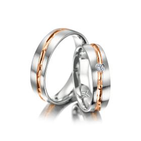 Weißgold, Ringe, Meister Trauringe Individuals 112.8945.01/112.8945.00-R
