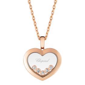 Halsschmuck, Roségold, Chopard Happy Diamonds Anhänger 79A038-5001