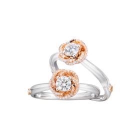 Ringe, Weißgold, Capolavoro Ring Rose Dream RI8BRW08011.0.33TW-VS-M