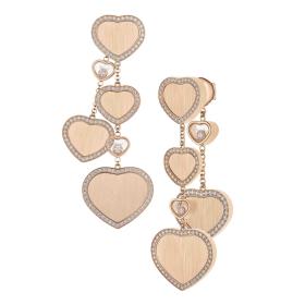 Ohrringe, Roségold, Chopard Happy Hearts Golden Hearts Ohrhänger 83A707-5929