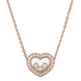 Roségold, Halsschmuck, Chopard Happy Diamonds Icons Collier 81A611-5201