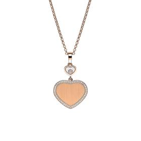 Roségold, Halsschmuck, Chopard Happy Hearts Golden Hearts Anhänger 79A007-5921