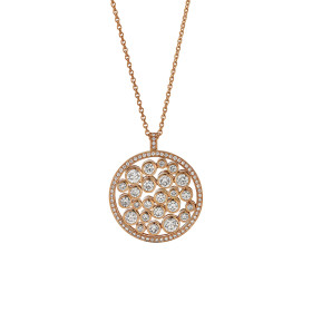 Rotgold, Halsschmuck, Hans D. Krieger Bubble Anhänger mit Kette 111.2554.01.6