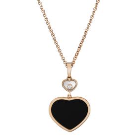 Roségold, Halsschmuck, Chopard Happy Hearts Kette mit Anhänger 797482-5201