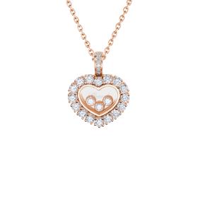 Roségold, Halsschmuck, Chopard Happy Diamonds Icons Joaillerie Halskette mit Anhänger 79A615-5001