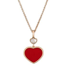 Roségold, Halsschmuck, Chopard Happy Hearts Kette mit Anhänger 797482-5801