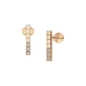 Ohrringe, Roségold, Chopard Ice Cube Ohrstecker 837702-5002