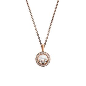 Roségold, Halsschmuck, Chopard Happy Diamonds Icons Anhänger mit Halskette 79A018-5201