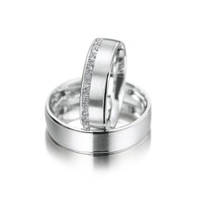 Weißgold, Ringe, Meister Trauringe Classics 112.8989.01/112.8989.00-W