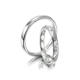 Weißgold, Ringe, Meister Trauringe Symbolics 112.8982.01/112.8982.00-W
