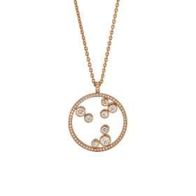 Rotgold, Halsschmuck, Hans D. Krieger Bubble Anhänger mit Kette 111.2552.01.3