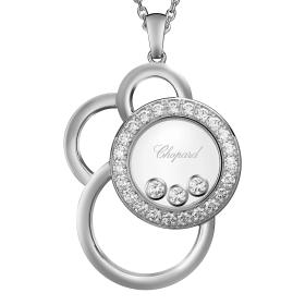 Halsschmuck, Weißgold, Chopard Happy Dreams Halskette mit Anhänger 799769-1002