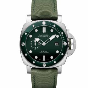 Herrenuhr, Panerai Submersible QuarantaQuattro ESteel™ Verde Smeraldo PAM01287