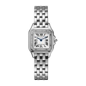 Damenuhr, Cartier Panthère de Weißgold SM mit Diamantlünette WJPN0006