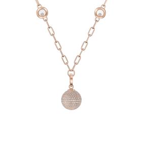 Roségold, Halsschmuck, Chopard Happy Diamonds Planet Anhänger mit Halskette 79A619-5901