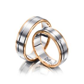 Weißgold, Ringe, Meister Trauringe Classics 112.8735.01/112.8735.00-RW