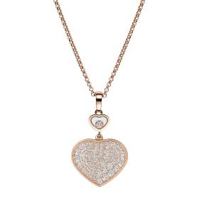 Halsschmuck, Roségold, Chopard Happy Hearts Anhänger  797482-5009