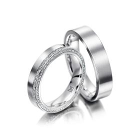 Ringe, Platin, Meister Trauringe Classics 112.8911.01/112.8911.00-P