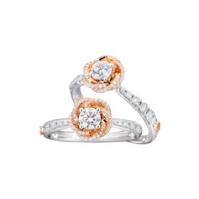 Ringe, Weißgold, Capolavoro Ring Rose Dream RI8BRW08008.0.33TW-VS-M