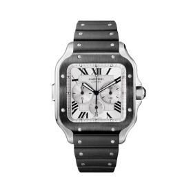 Herrenuhr, Cartier Santos de Cartier Chronograph WSSA0017