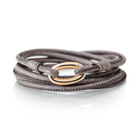 Roségold, Armschmuck, Capolavoro Lederarmband mit Schließe Sportivo SC9B00225