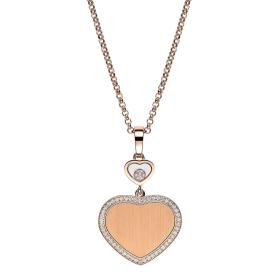 Halsschmuck, Roségold, Chopard Happy Hearts Golden Hearts Anhänger 79A007-5921