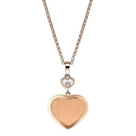 Halsschmuck, Roségold, Chopard Happy Hearts Golden Hearts Anhänger 79A007-5021