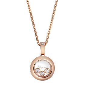 Halsschmuck, Roségold, Chopard Happy Diamonds Icons Halskette mit Anhänger 79A018-5001