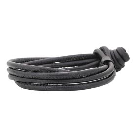 Leder, Armschmuck, Capolavoro Armband Kalbsleder AB0000108.SCHWARZ.22