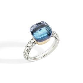 Weißgold, Ringe, Pomellato Nudo Deep Blue klassischer Ring PAC0040O6WHRB0YAV