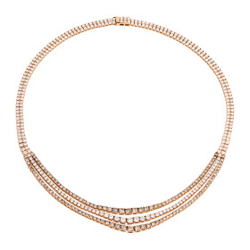 Rotgold, Halsschmuck, Hans D. Krieger Fancy Color Collier 111.8743.07.4