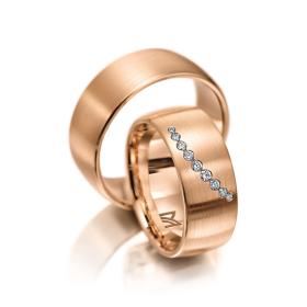 Ringe, Rotgold, Meister Trauringe Phantastics 112.8946.01/112.8946.00-R