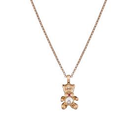 Roségold, Halsschmuck, Chopard Happy Diamonds Teddybär Anhänger mit Halskette 79A188-5001