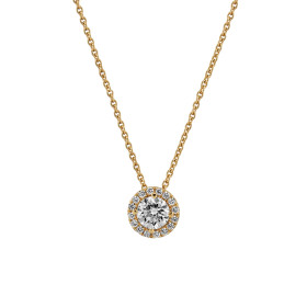         Roségold, Halsschmuck, Hans D. Krieger Halo Anhänger mit Kette 111.0921.18.6