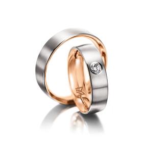 Ringe, Weißgold, Meister Trauringe Classics 112.8837.01/112.8837.00-RW