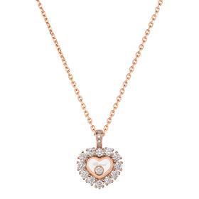 Halsschmuck, Roségold, Chopard Happy Diamonds Icons Joaillerie Anhänger 79A616-5001