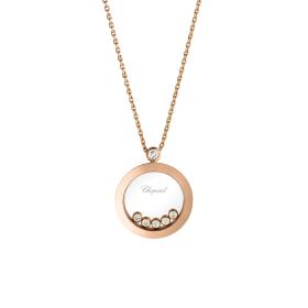 Roségold, Halsschmuck, Chopard Happy Diamonds Icons Halskette mit Anhänger 799434-5001