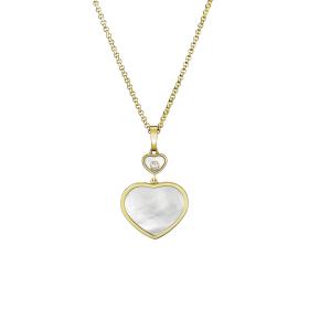 Gelbgold, Halsschmuck, Chopard Happy Hearts Anhänger mit Halskette 797482-0301