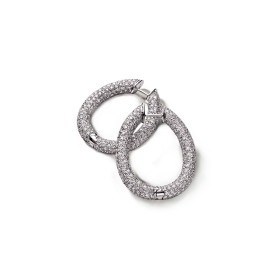         Weißgold, Ohrringe, Hans D. Krieger Brillant Creolen Hollywood 412.3326.10.9