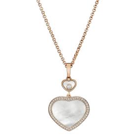 Roségold, Halsschmuck, Chopard Happy Hearts Anhänger 79A074-5301