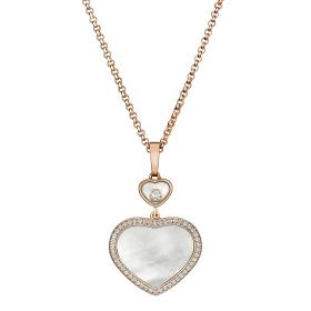 Roségold, Halsschmuck, Chopard Happy Hearts Anhänger 79A074-5301