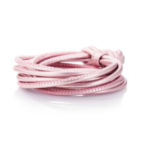 Armschmuck, Leder, Capolavoro Armband Kalbsleder AB0000108.ROSA-MET