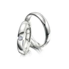 Weißgold, Ringe, Meister Trauringe Classics 112.8999.01/112.8999.00-W