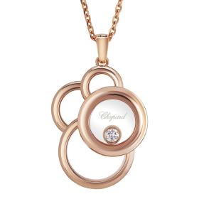 Roségold, Halsschmuck, Chopard Happy Diamonds Anhänger 799888-5001