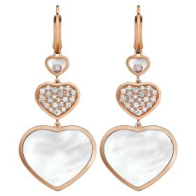 Roségold, Ohrringe, Chopard Happy Hearts Ohrhänger 837482-5316