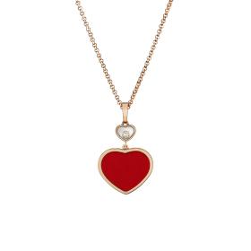 Roségold, Halsschmuck, Chopard Happy Hearts Kette mit Anhänger 797482-5801